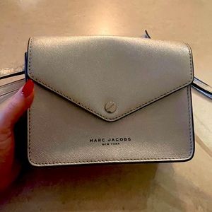 Authentic Marc Jacobs silver crossbody bag